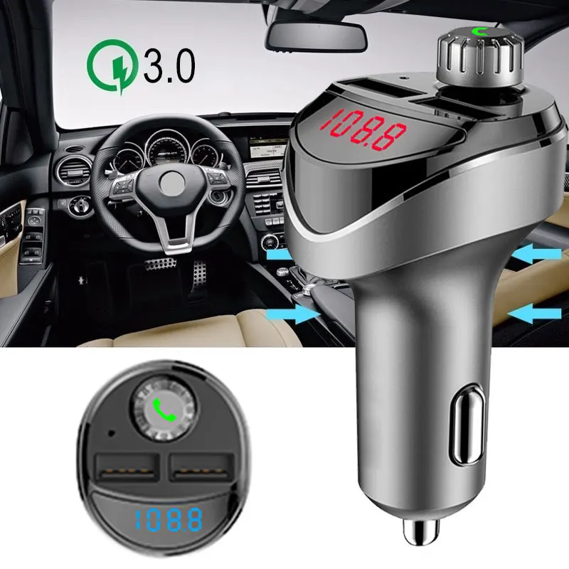 Двойной USB fm-передатчик портативный Bluetooth fm-адаптер для автомобильного зарядного устройства Прямая поставка