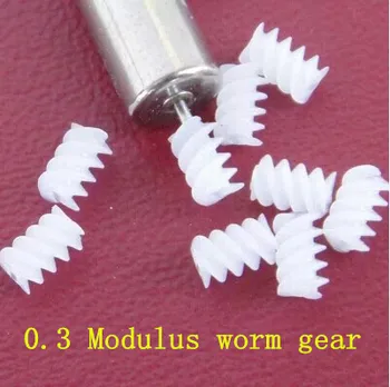

free shipping 0.3 modulus plastic worm gear M0.3 plastic worm gear turbo