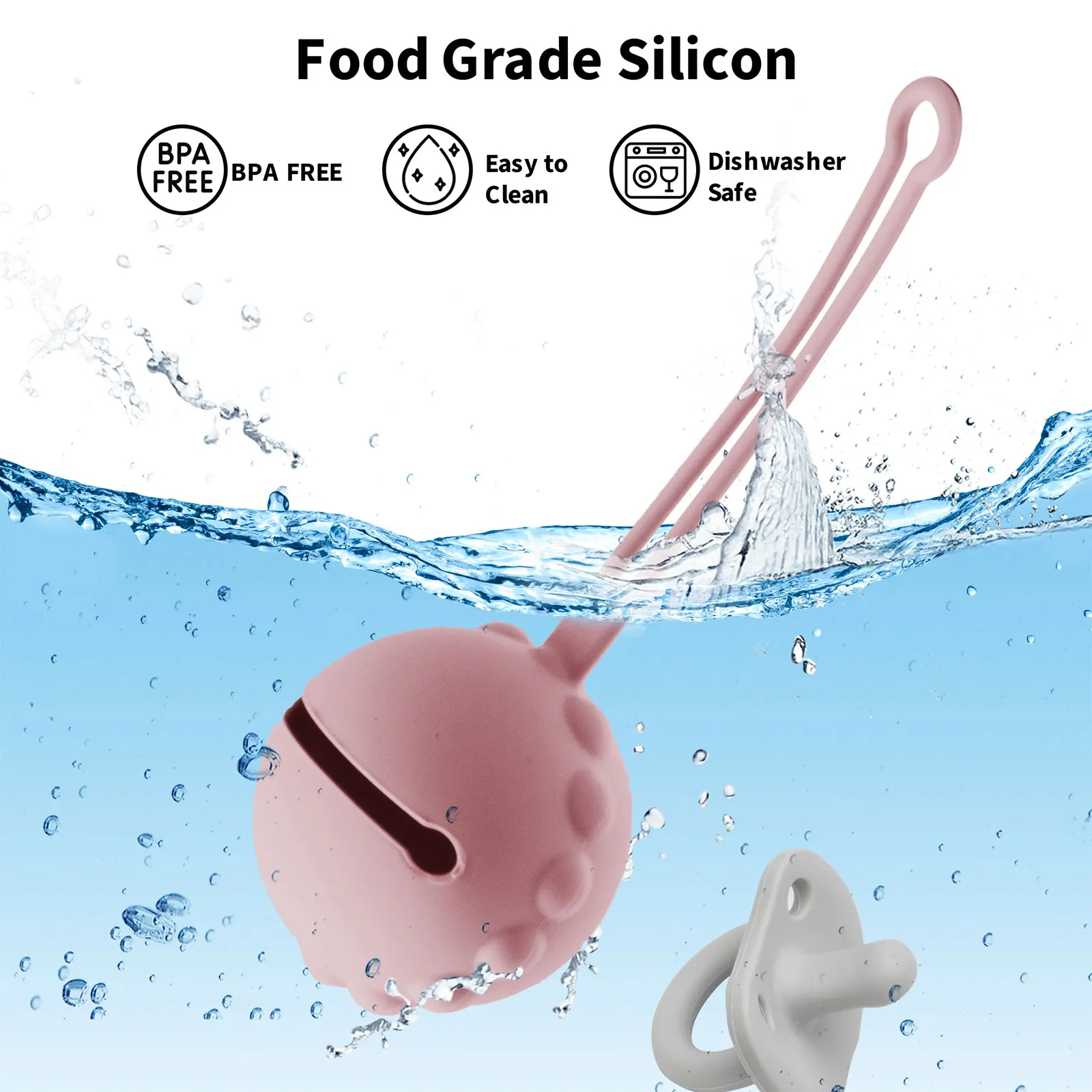 Baby Silicone Pacifier Holder Basketball Container Box Infant Portable Soother Chain Storage Box BPA Free