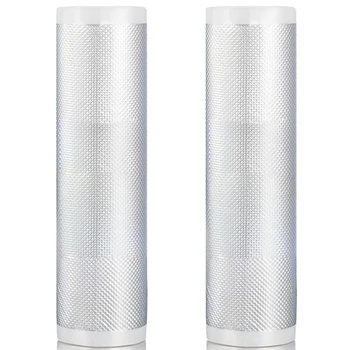 

2Pack Recycled Vacuum Sealer Bags Rolls White Dolphin 9.84 inch x16.40 inch Save More Space Keep Food Fresh