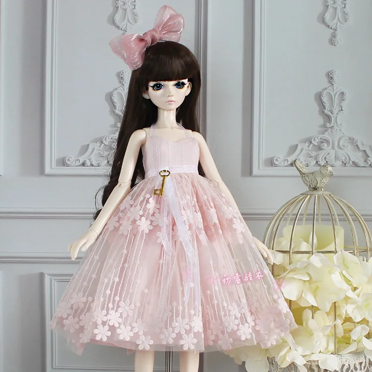 1/3 1/6 1/4 тонкая bjd SD кукольная одежда милое розовое платье для 1/3 1/4 1/6 bjd кукольная одежда