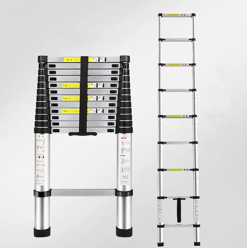 3.8M Telescopic Extension Ladder Heavy Duty Aluminum 12.5 Ft Multi Purpose US 