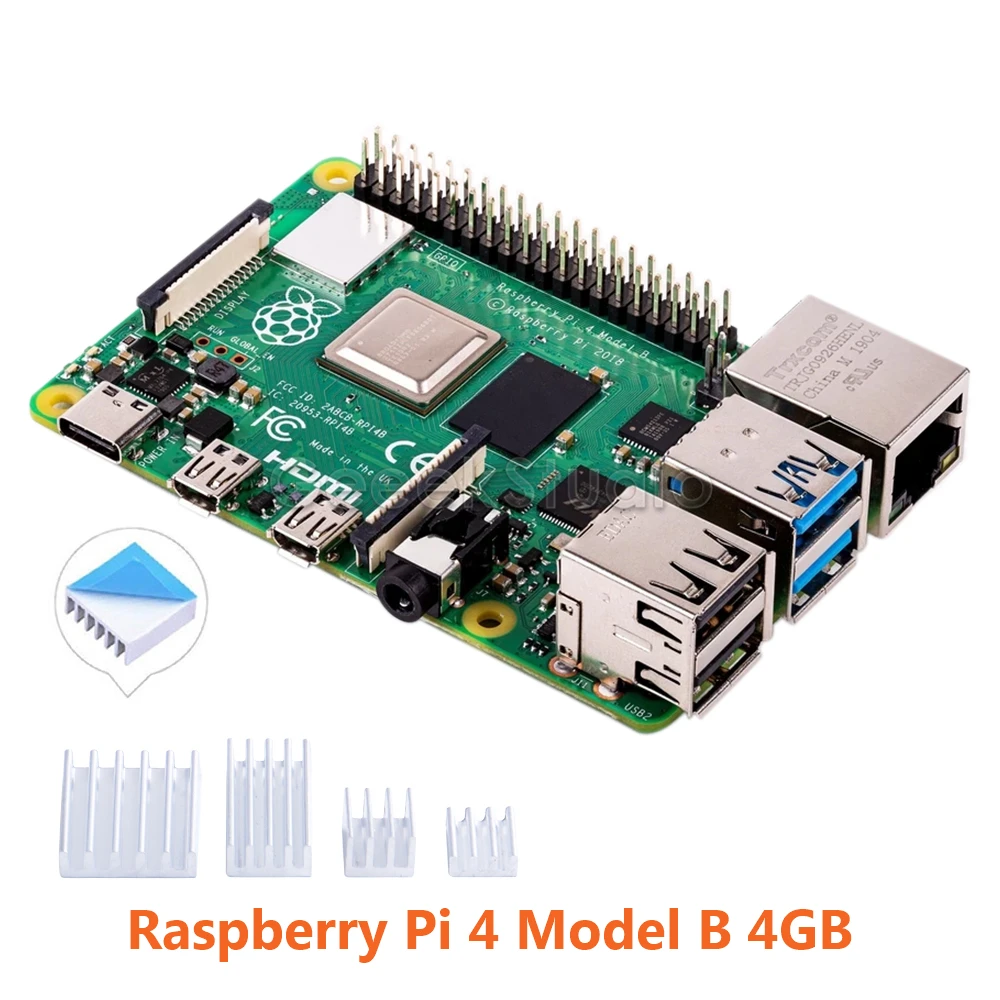 Raspberry Pi 4 Модель B 4 Гб Оперативная память четырёхъядерный 64-разрядный процессор 1,5 ГГц Bluetooth 5,0