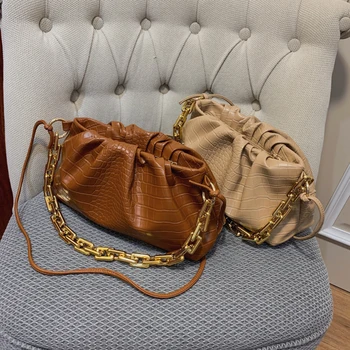 

Pleated Dumpling Shoulder Messenger Bags Cloud Bag for Women 2020 Luxury Designer Small Cute Lady Shoulder Bag Crossbody Day