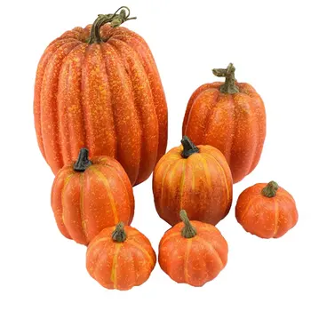 

7pcs/set Simulation pumpkin model Halloween pumpkin decoration vegetable cabinet display photography early education props