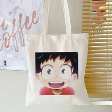 

Cute My Hero Academia Shopper Anime Tote Bag Kawaii Midoriya Izuku Canvas Shoulder Bag Harajuku Handbag Casual Shopping Bags