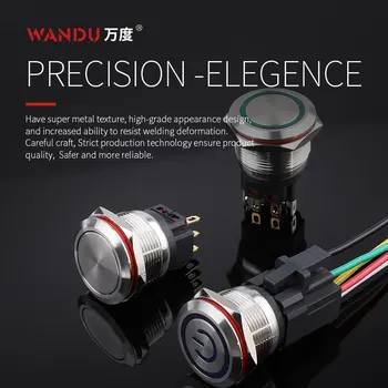 

WD 22mm Ring Symbol style light Waterproof IP67 Push Button Switch