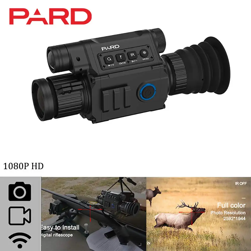 PARD NV008 ИК камера Монокуляр 6.5X 12X Инфракрасный ночного видения Встроенный