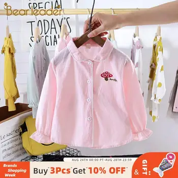 

Bear Leader Girls Baby Cartoon Embriodery Blouses 2020 New Autumn Kids Girl Sweet Clothes Toddler Ruffles Casual Blouses Clothes