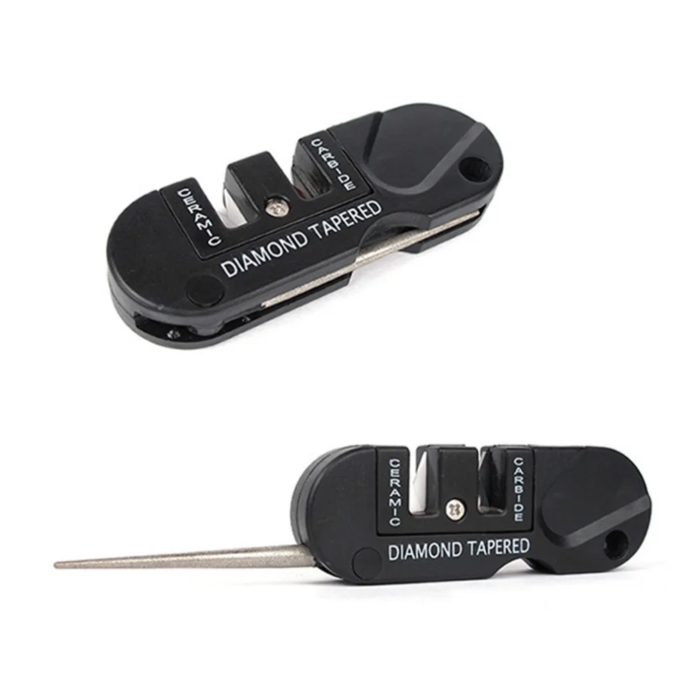 

Portable Size EDC Ceramic Knife Sharpener Folding Multifunctional Tungsten Steel Outdoor Camping Hiking Knife Sharpener New