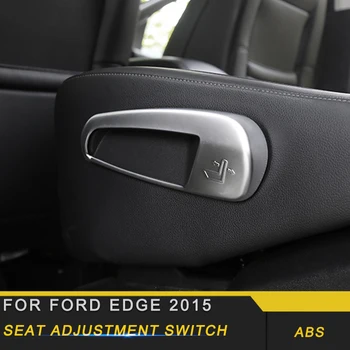

For Ford Edge 2015 Car Styling Seat Adjustment Button Switch Panel Cover Trim Frame Sticker Interior Accessories