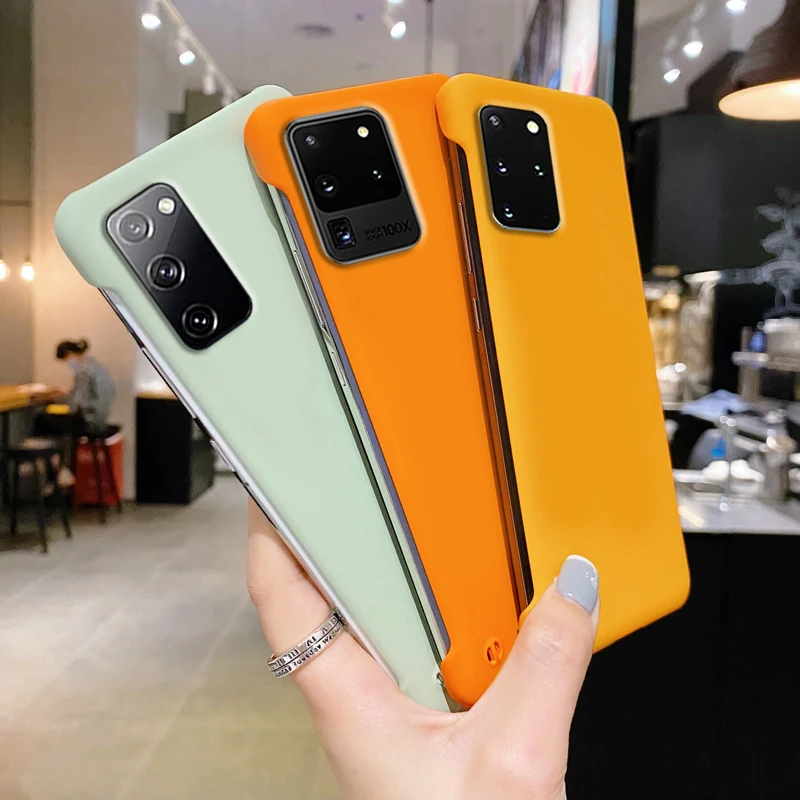 Frameless Candy Color Matte Hard PC Phone Case For Galaxy S22 Ultra S21 S20 S10 S9 Plus Cover For Samsung Note 10 20 Ult_voghion.com