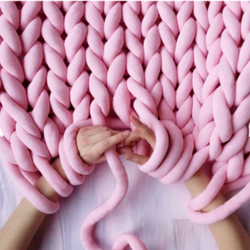 250GChunky Yarn Cotton DIY Hand Knitting Crochet Roving Spinning Blanket Wool Thread Carpet Hat Home Textile Supplies Needlework