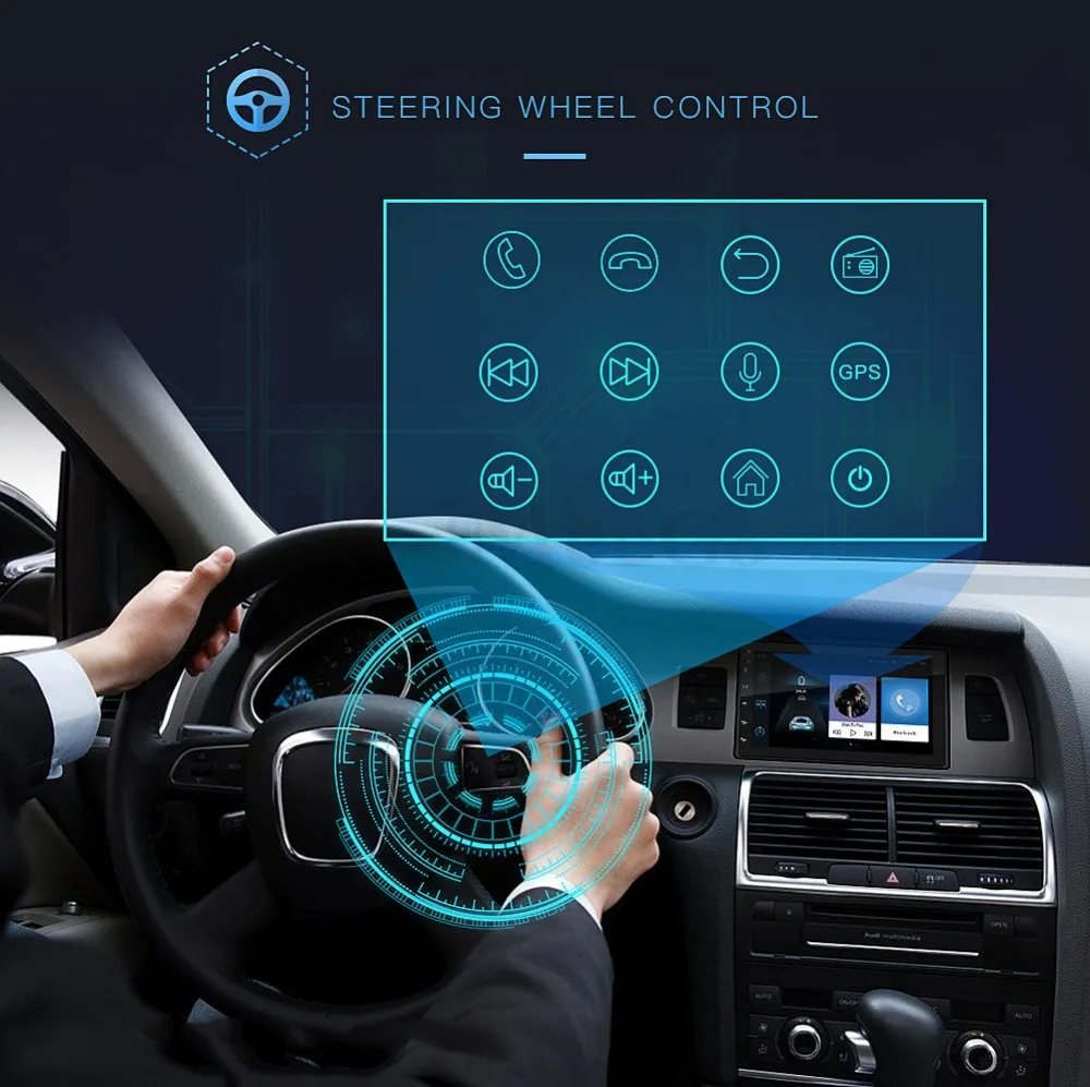 Car Multimedia Player Andriod 8.1 2 din GPS Navigation Bluetooth Car Audio Wifi USB Mirror Link Stereo Autoradi Car Monitor Cam (3)
