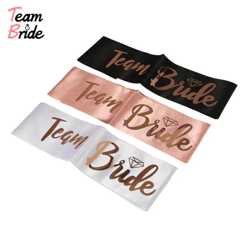 

Team Bride To Be Satin Ribbon Sash with Diamond Ring Bachelorette Hen Party Sash for Wedding Party Bridal Shower Decoration