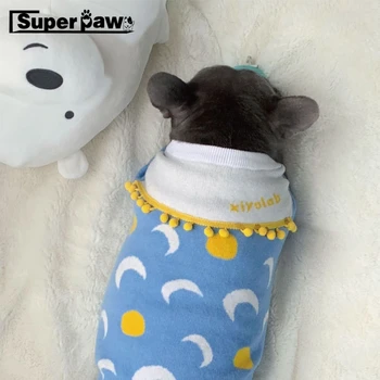 

Cute Moon Pet Dog Sweater Jumper Clothes Winter Warm Hoodie Jacket Coat for Small Medium Dogs Schnauzer French Bulldog Pug XIC12