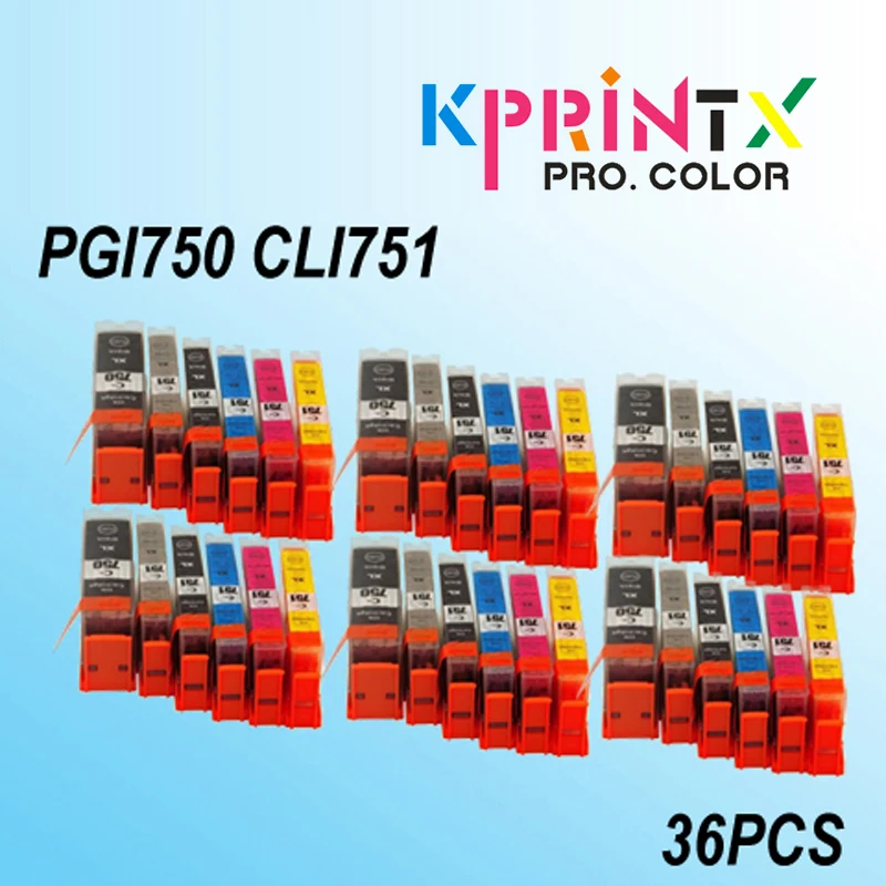 750 751 совместимые чернильные картриджи с PGI750 CLI751 PGI-750 IP7270 MG5470 MG5570 MG6470 MX727 MX927 IX6870 IX6770