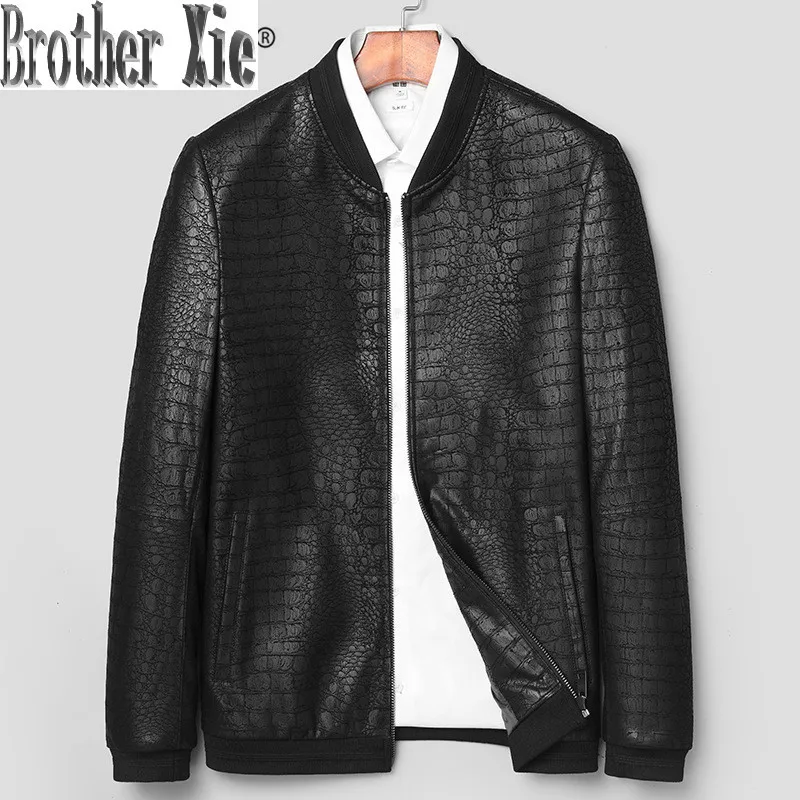 

Genuine Leather Jacket Spring Autumn 2020 Jacket Men Sheepskin Coat Baseball Jackets Chaqueta Hombre 71J1718 YY263