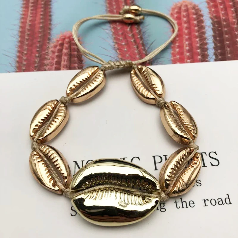 

Natural Shell Bracelet Women Special Design Gift 2019 Personality Large shell Bracelet Factory Wholesale