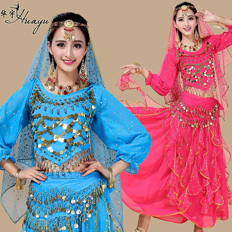

New Style Belly Dance Indian Dance National Dance Performance Clothing Stage Performance Set Hy0033