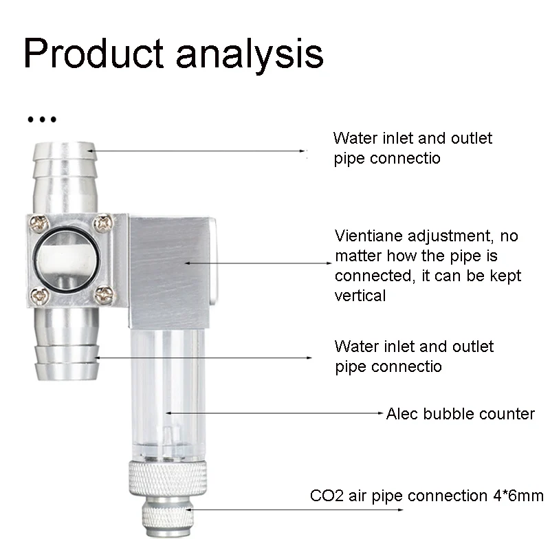 Aquarium CO2 Diffuser ZRDR Aquarium CO2 External Atomizer With Bubble Counter Atomizer Super Diffuser Outside Fish Tank For Aquatic Plants