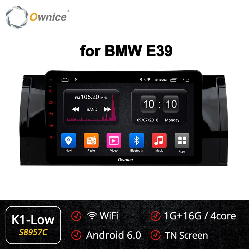 Ownice K3 K5 K6 Octa Core Android 9,0 автомобиля радио gps-навигация, dvd-плеер авто для BMW E39 X5 E53 4 аппарат не привязан к оператору сотовой связи 360 панорама DSP - Цвет: S8957 K1-Low