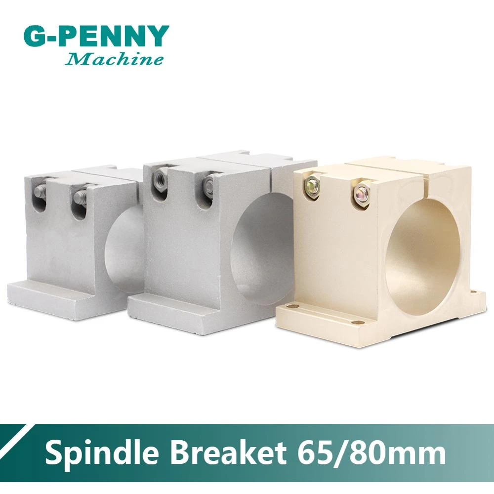 Baru Tiba! CNC Spindle Motor Clamp Bracket 65Mm 80Mm Diameter Persegi