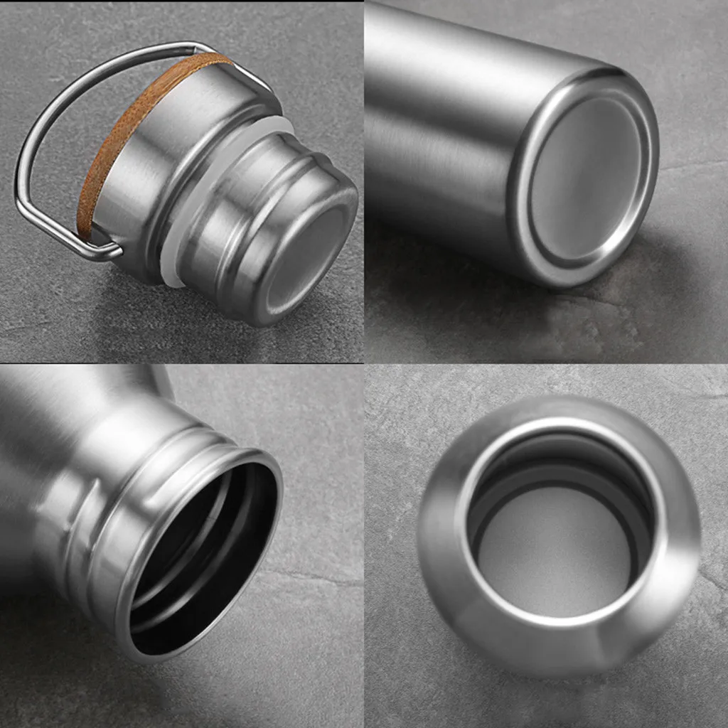 500/600/750mL Portable Stainless Steel For Outdoor Sports Water Bottle Travel Camping Cycling Hiking Outdoor Cold Kettle