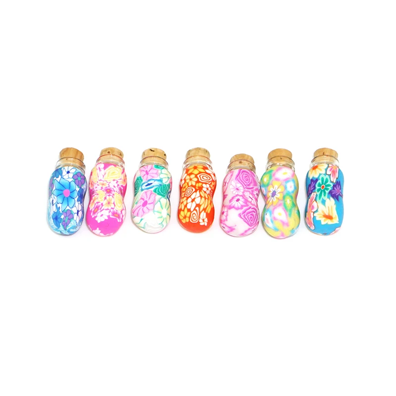 

Wooden Cover Soft Pottery Bottle Aroma Vials Aromatherapy Essential Oil Empty Bottle Handmade 25pcs/lot