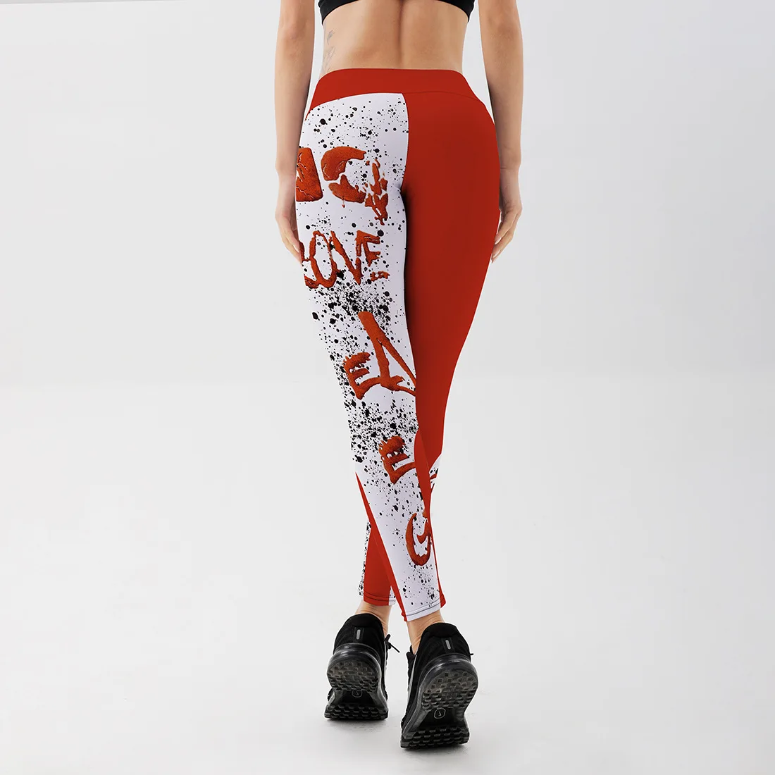 amazon leggings Fitness High Waist Red Leggings For Fitness Ladies Sexy Letter Printed Gym Sports Workout Leggings Push Up Fitness Female Leggin yoga pants for women Leggings