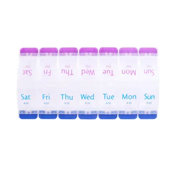 

Newest Weekly Pill Box Healthy Care Double Row Organiser Dispensing Colorful 14 Grids Pill Boxes Mini Medicine Pill Organiser A3