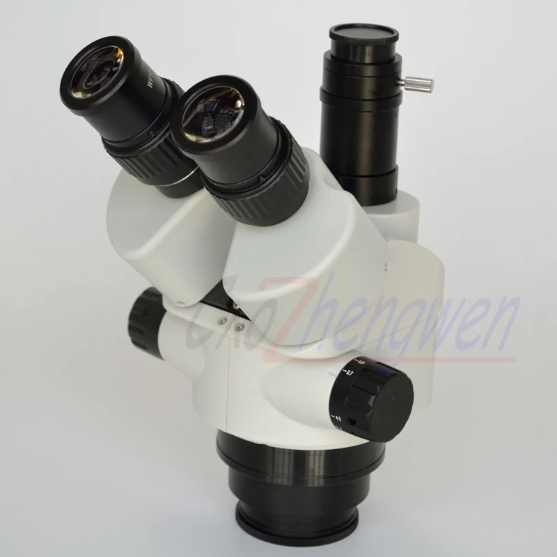 FYSCOPE Новое поступление микроскоп 7X-45X Simul-Focal Тринокулярный зум стерео микроскоп головка SZM45TN