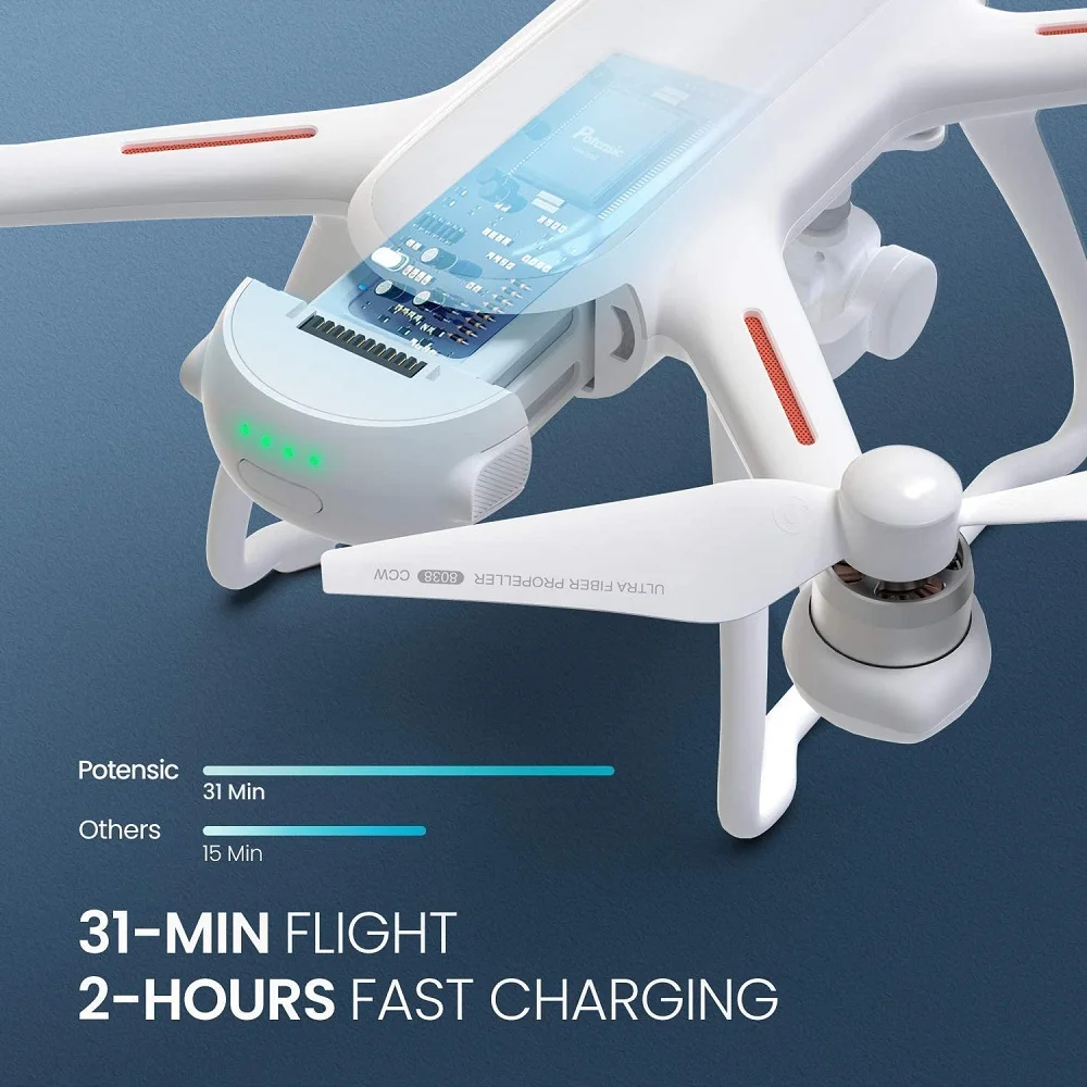 US $248.25 Potensic Dreamer Drone With 4K Sony Camera 31Mins Flight Time WiFi FPV GPS RC Quadcopter Brushless Motors Professional Plane