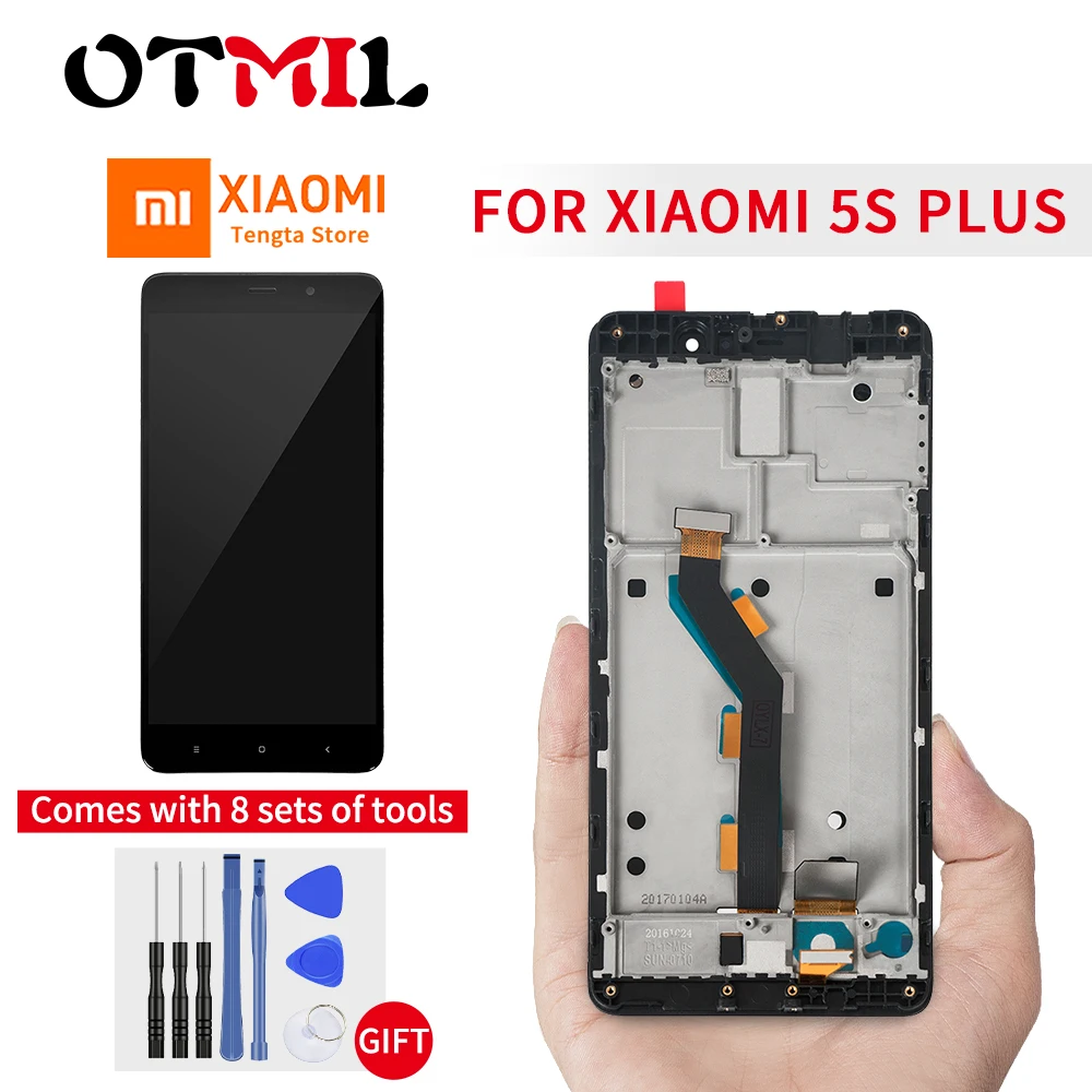 Оригинальный Для Xiaomi mi 5s Plus ЖК-дисплей с сенсорным экраном дигитайзер рамкой для