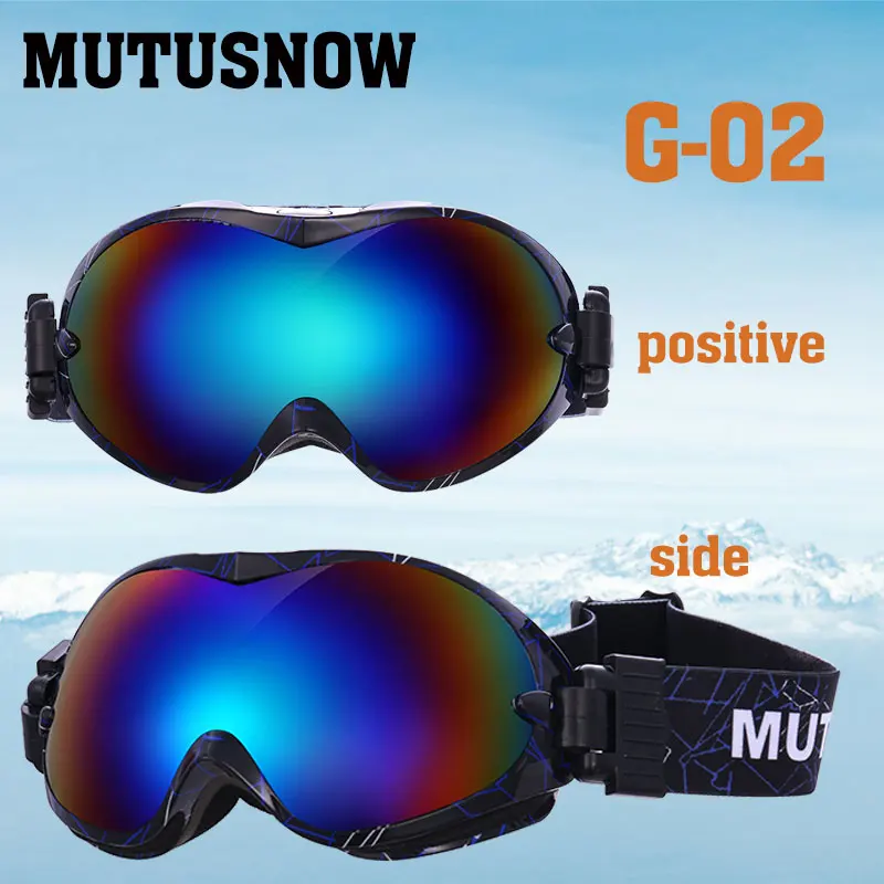 Лыжные очки для мужчин и женщин, маленькие линзы, профессиональные двойные, UV400, противотуманные, для взрослых, лыжные очки, лыжные, шпон, очки