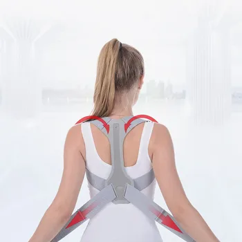 

Adjustable Back Supporter Belt Clavicle Spine Shoulder Back Orthopedic Brace Belt Posture Corrector Back Support Adult