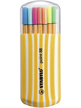 

Rotuladores STABILO Point 88 Fineliner Zebrui Neón, Estuche x20 Colores