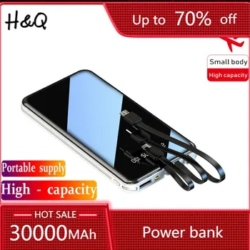 

Mobile Power Bank 30000mAh Full Screen 3USB Portable Outdoor Emergency Fast Charging External Battery for Samsung Xiaomi Iphone