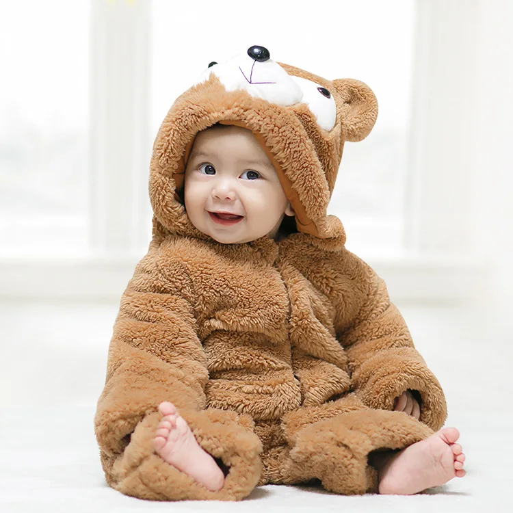 

Hot Selling Winter Thick Baby Onesie Climbing Clothes Duffy Tamiflu Baby Bear Onesie