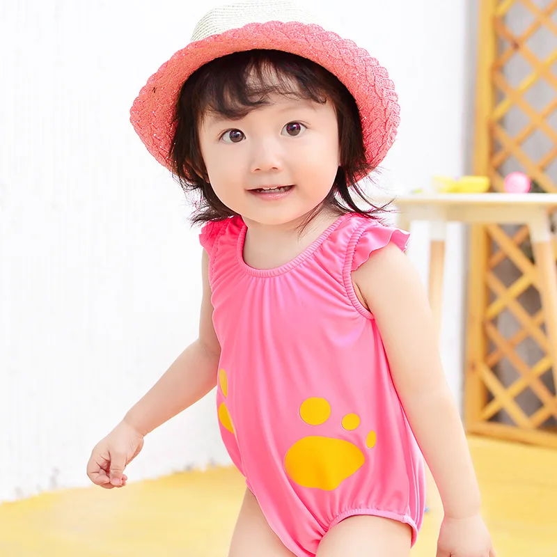 

New Style KID'S Swimwear Girls Baby Infants Swimwear Small CHILDREN'S Quick-Dry One-piece Cartoon Cute Tour Bathing Suit