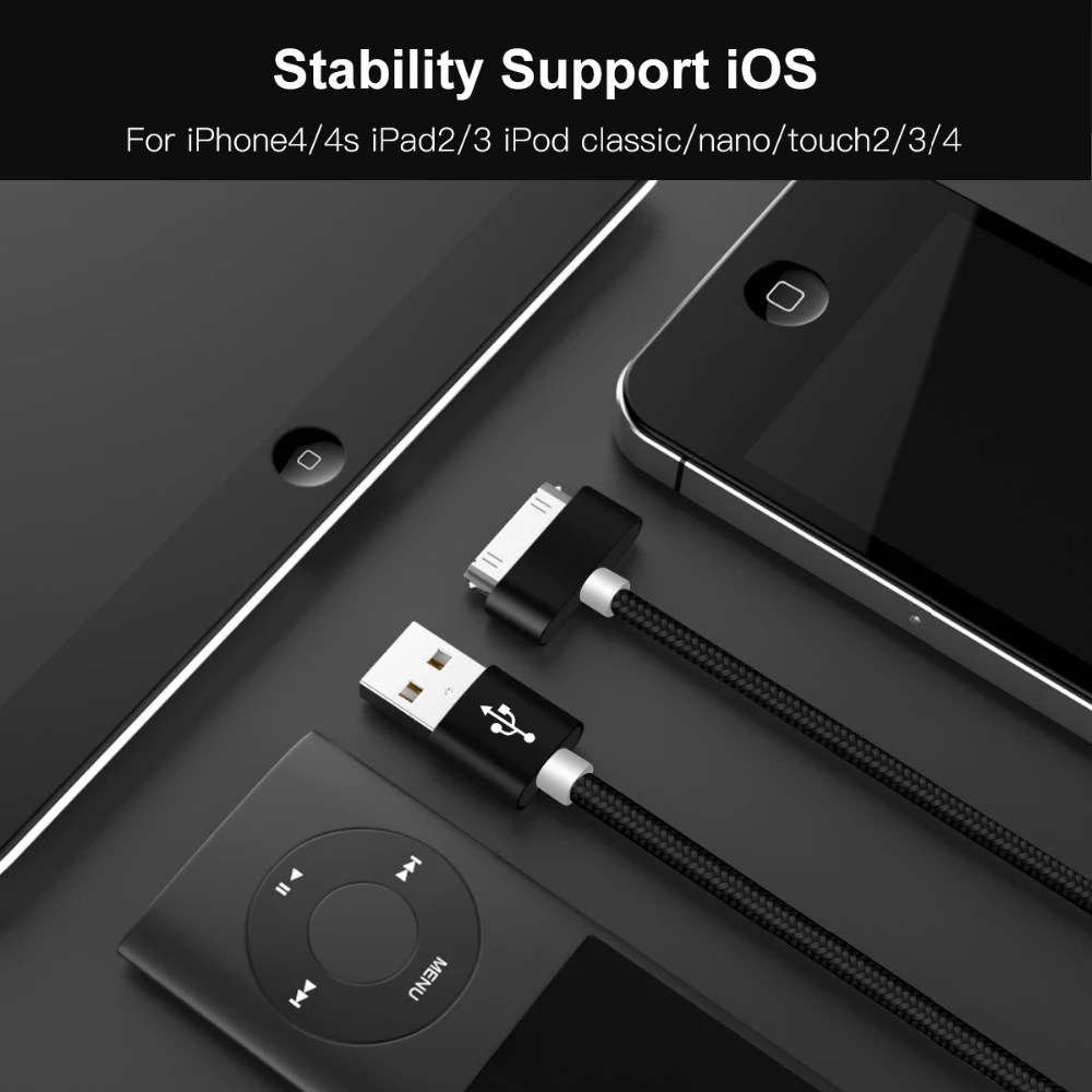 Usb-кабель PUJIMAX для быстрой зарядки для iPhone 4 4S 3g S 3g iPad 1 2 3 iPod Nano itouch 30 Pin зарядное устройство адаптер синхронизации данных шнур