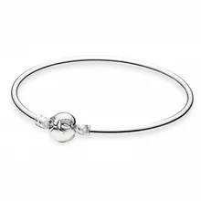 Изящный браслет в форме лука, браслет, Настоящее 925 пробы, Серебряный изящный браслет в форме лука, браслет, подходит для оригинальных шармов, ювелирное изделие Diy