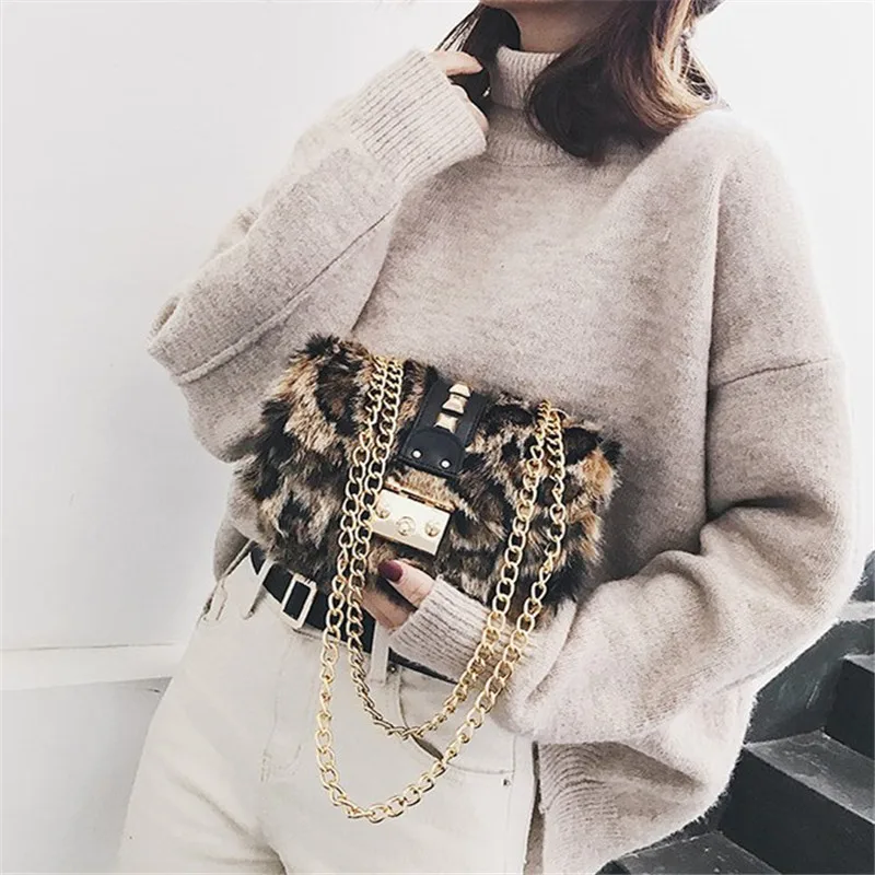 

Woman Bag Leopard Small Bag Famous Designer Chain Shoulder Messenger Bag Bolsos Mujer De Marca Famosa Women Purse and Handbags