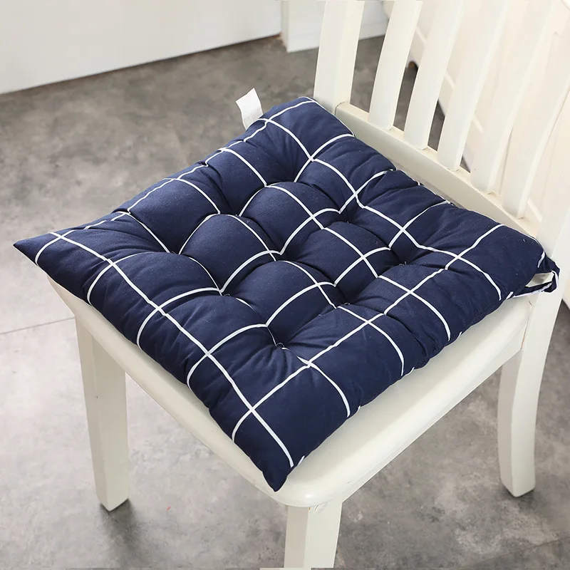 Dark Blue-B Домашняя напольная Подушка, кухонные офисные подушки для стула, пасторальный стиль, подушки для сидений, милый клетчатый узор, домашняя декоративная подушка для дивана Paddi - Цвет: Dark Blue-B