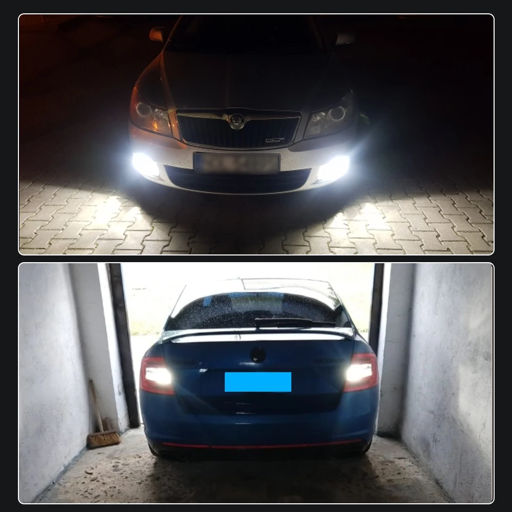 KAMMURI белый 6000 К Canbus Нет Ошибка 1156 P21W светодио дный лампы для Skoda Superb Octavia 2 шкода