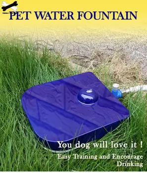 

Automatic Dog Water Fountain Step On Toy Outdoor Activated Drinking Pet Dispenser Easy Use For Big Medium Small Dogs Drinking