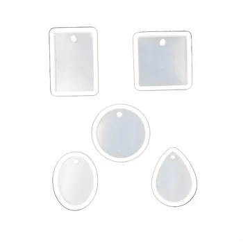 

5pieces/set Silicone pendant Mold Resin Silicone Mould handmade DIY Jewelry Making epoxy resin molds