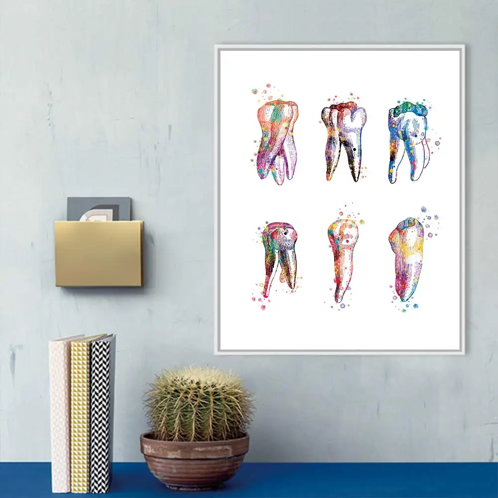 Teeth-Anatomical-Canvas-Poster-Dentistry-Wall-Art-Medical-Prints-Hygienist-Paintings-Doctor-Gift-Posters-Clinic-Wall (2)
