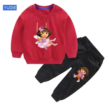 

Kids Sets Cartoon Moana Ocean Romance Sweatshirts Spring Autumn Children Clothing 2020Boy Casual Sports Pants 2pcs Infant Outfit