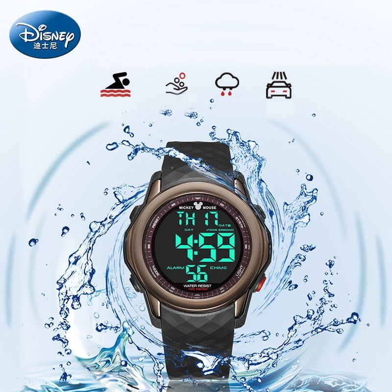 Disney Student Digital Wristwatch Boy Tide Water-proof Digital Multifunctional Sports Watch Men Watches 10Bar LED display